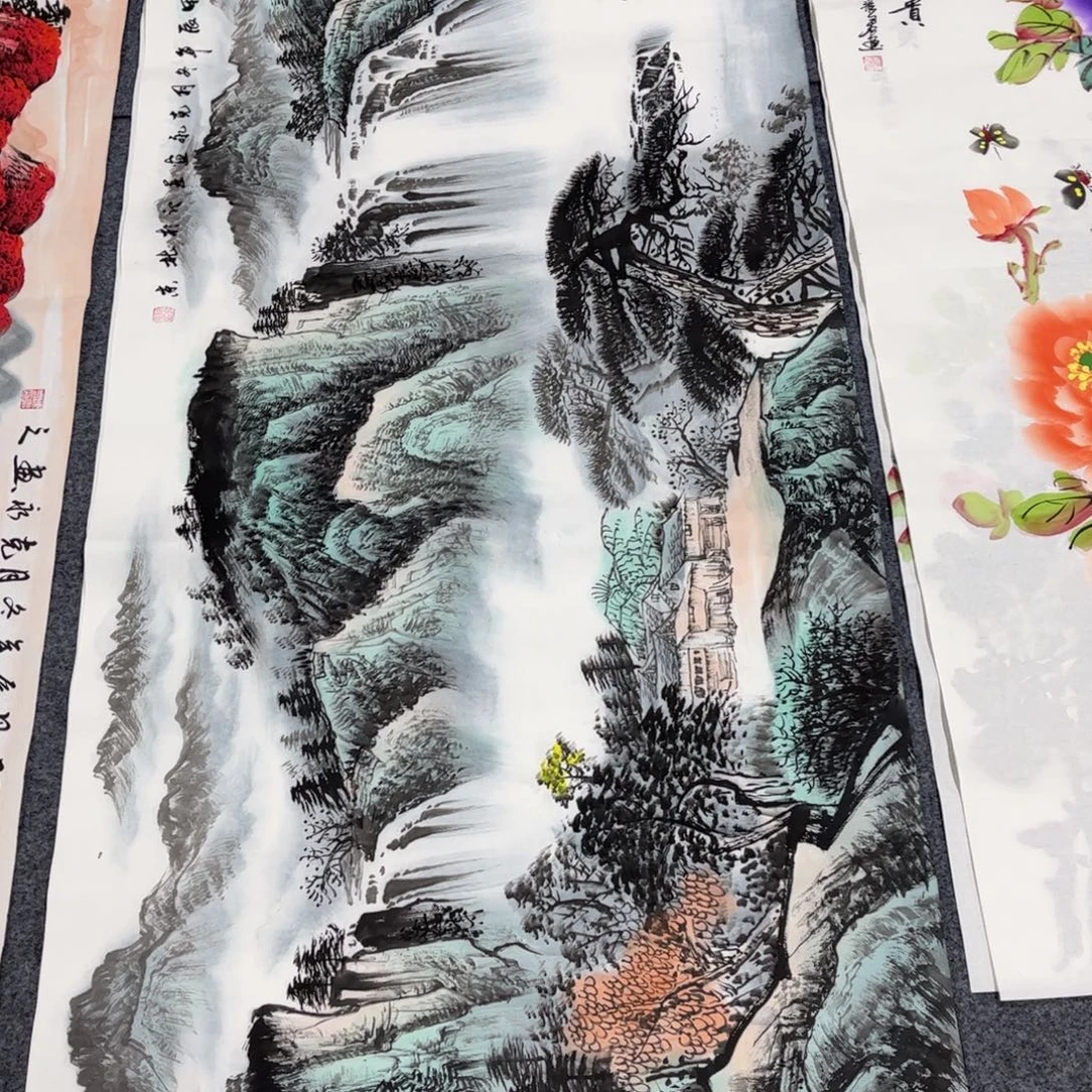 国画国画山水作品