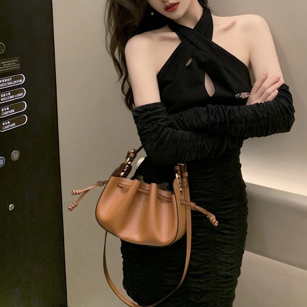 CHARLES&KEITH 51220027茶色S女士单肩手提包