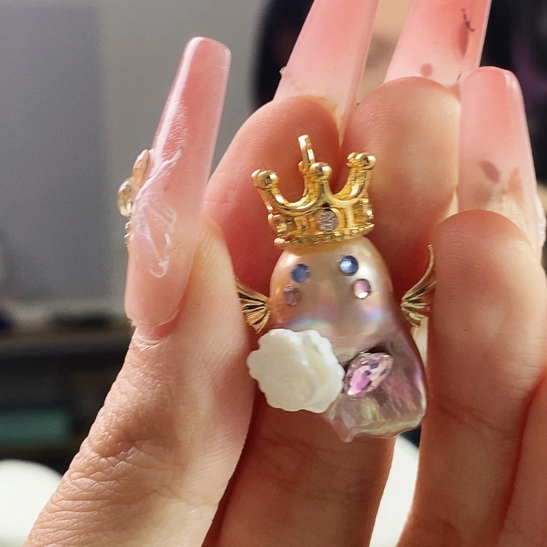 淡水珍珠珠宝奇石银S925镶嵌