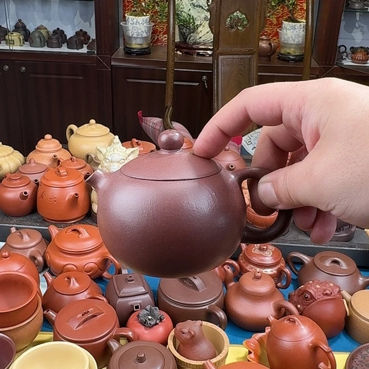 紫砂茶壶西施全手紫泥