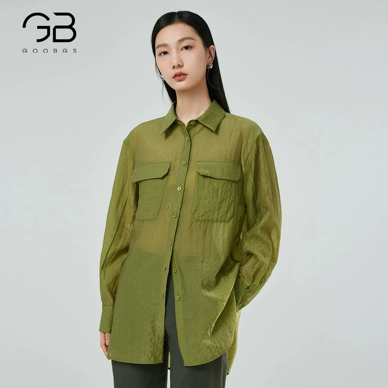 【佩佩专属】谷邦GOOBGS 莱赛尔微透长袖衬衫 G3111625
