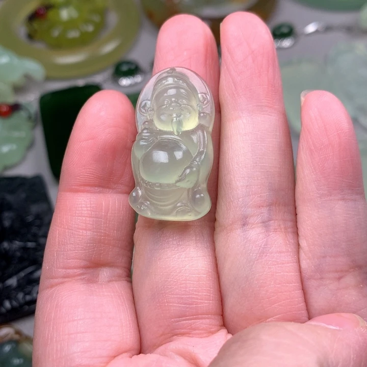 未镶嵌蛇纹石玉颈饰岫玉