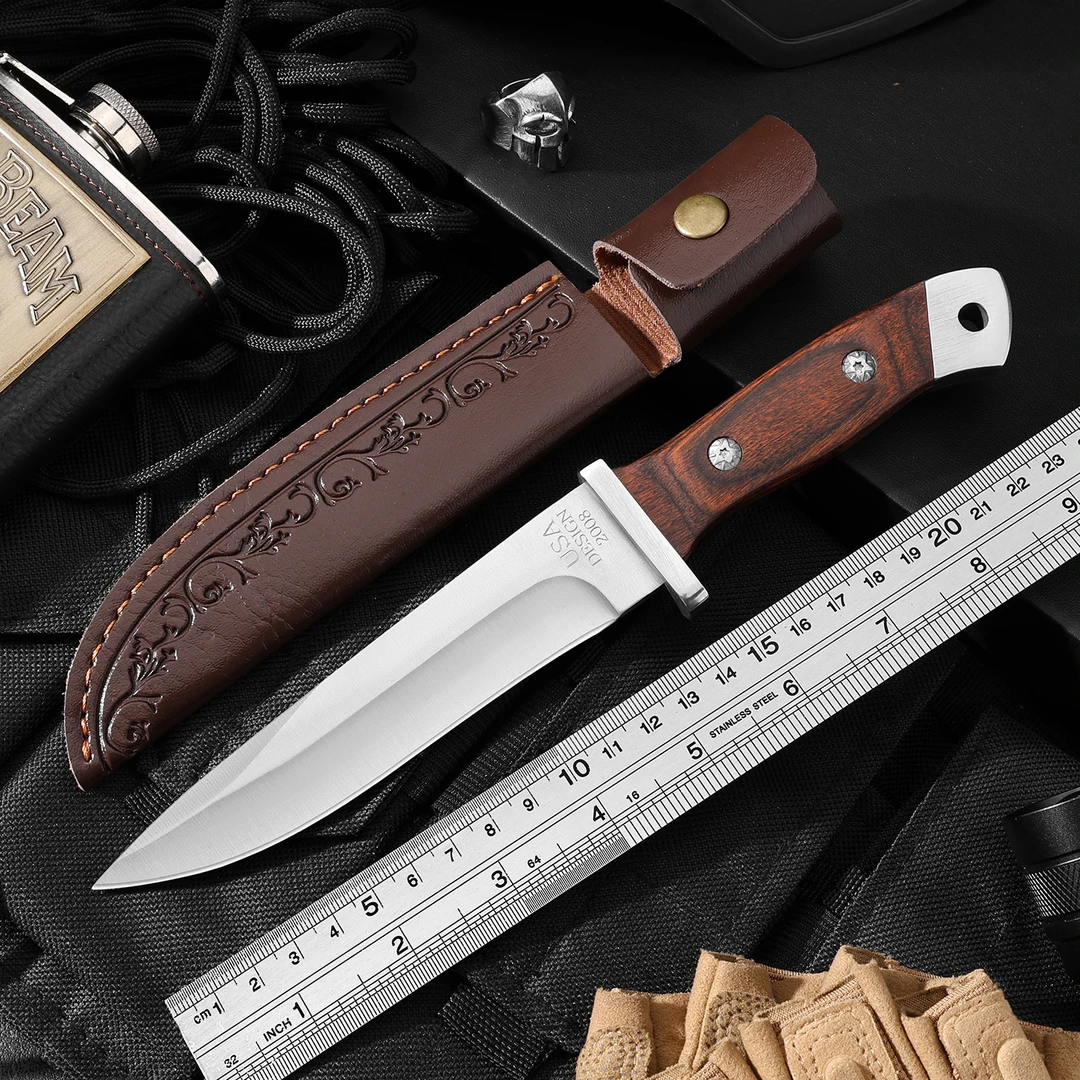 新款2025升级巴克镜光红彩木家用厨房多功能小直刀 已开刃2-18