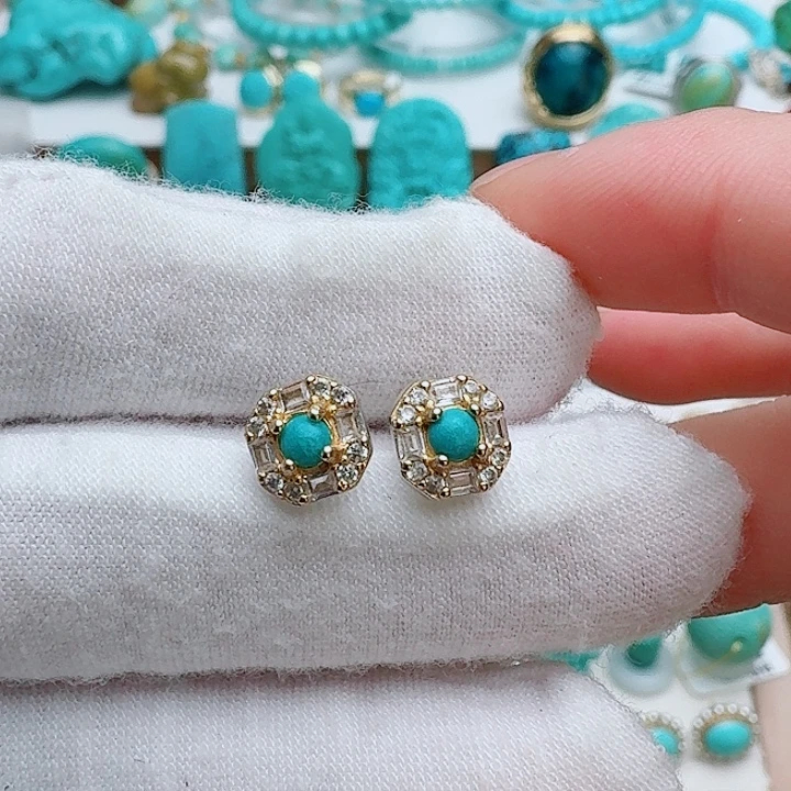 银S925镶嵌绿松石珠宝奇石