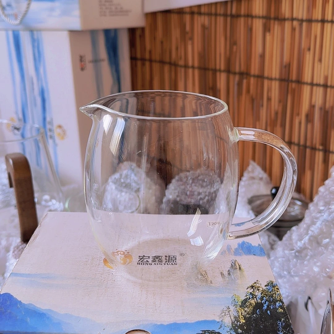 高硼硅玻璃茶水分离款瑕疵龙胆公杯