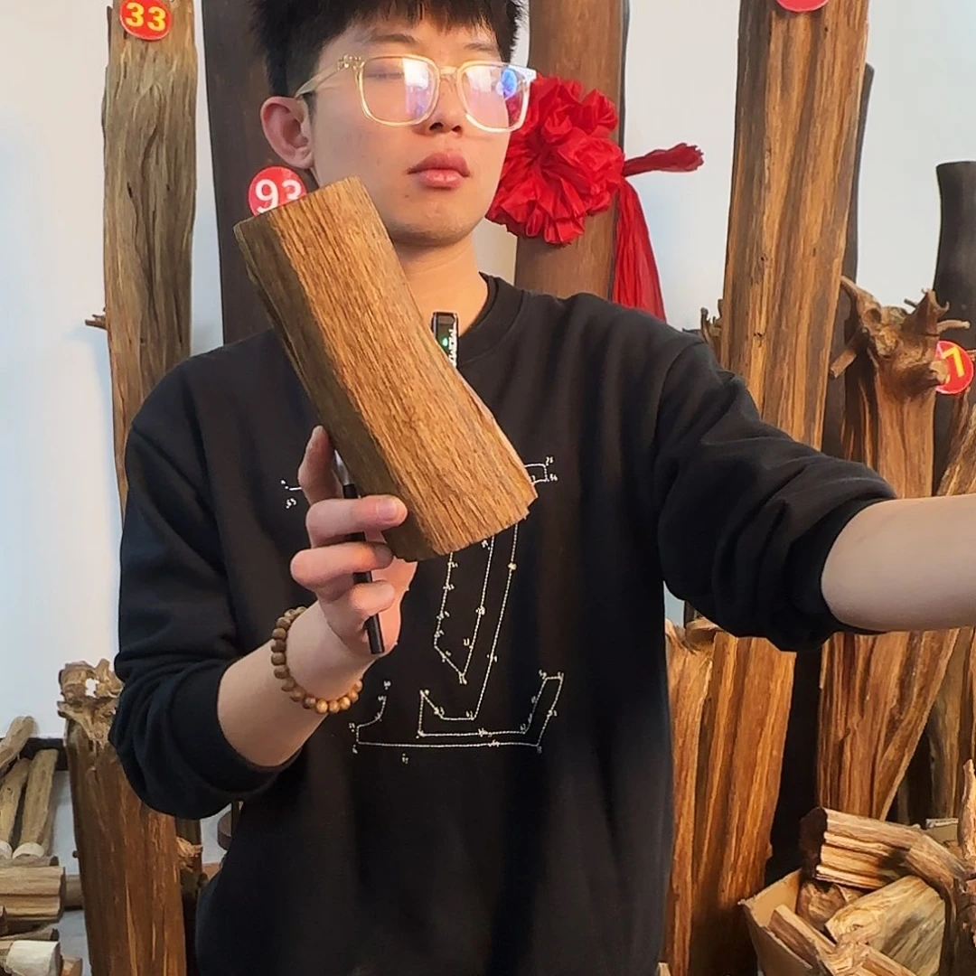 沉香摆件天然沉香原木摆件➕底座