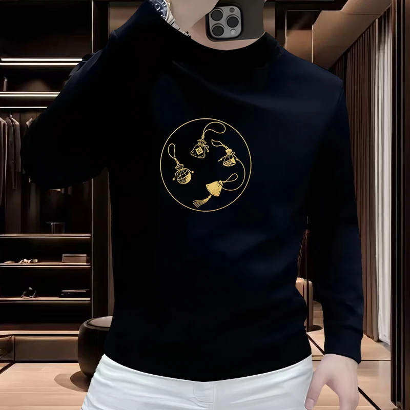 重磅秋冬2025男士爆款休闲潮流时尚百搭加绒保暖宽松大码圆领卫衣