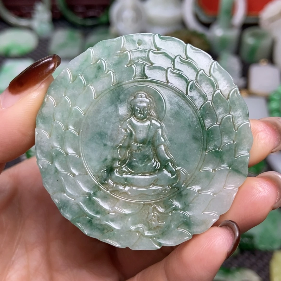 翡翠未镶嵌挂件清