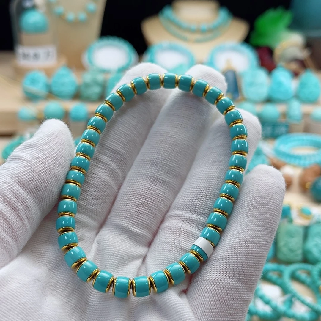 18K金镶嵌绿松石珠宝奇石