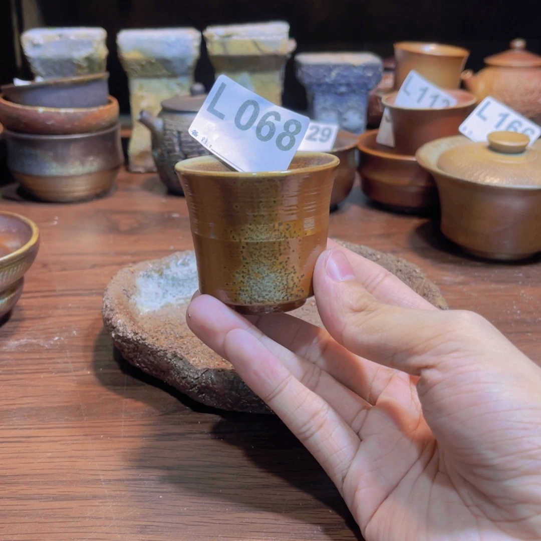 纯手工制作柴烧纯手工制作柴烧杯068