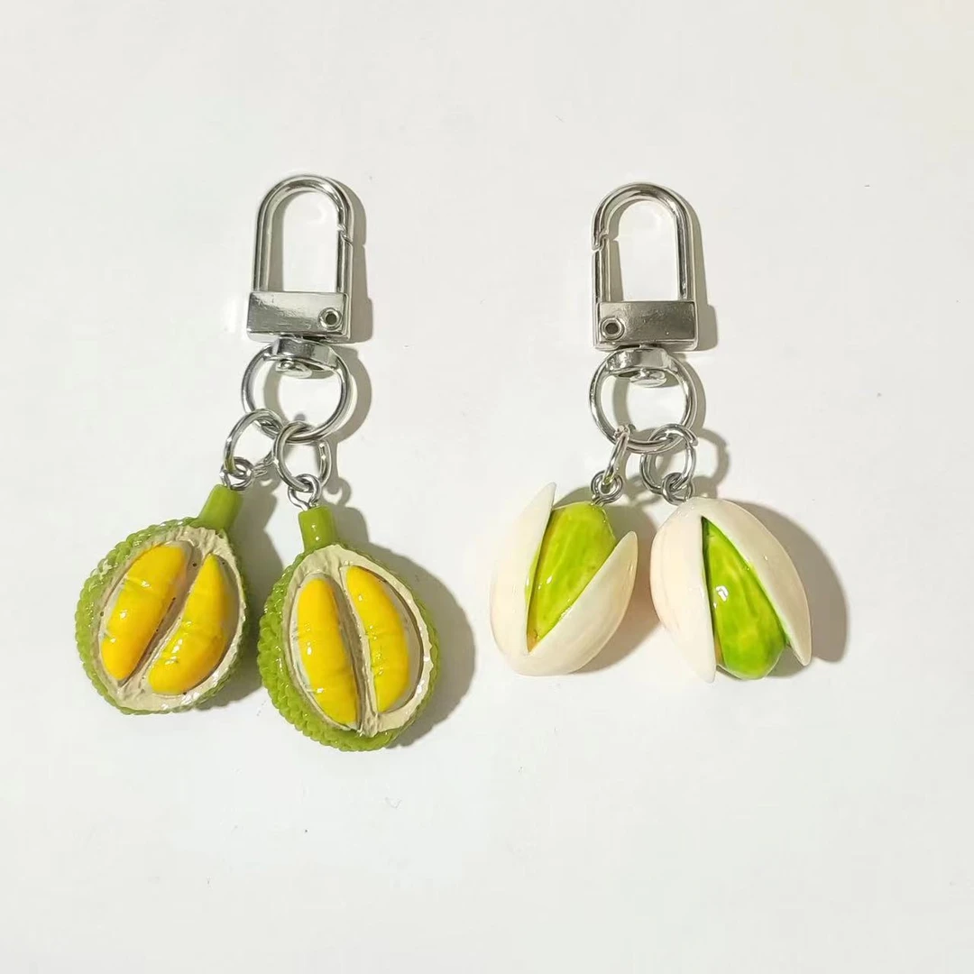 马来西亚钥匙扣树脂手信特产榴莲挂饰礼品仿真创意泰国水果