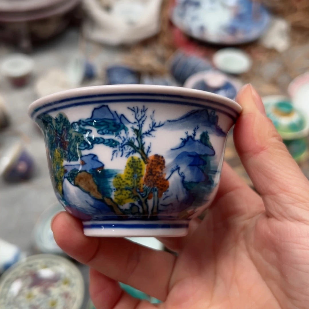 碗鼎*轩手绘山水主人杯