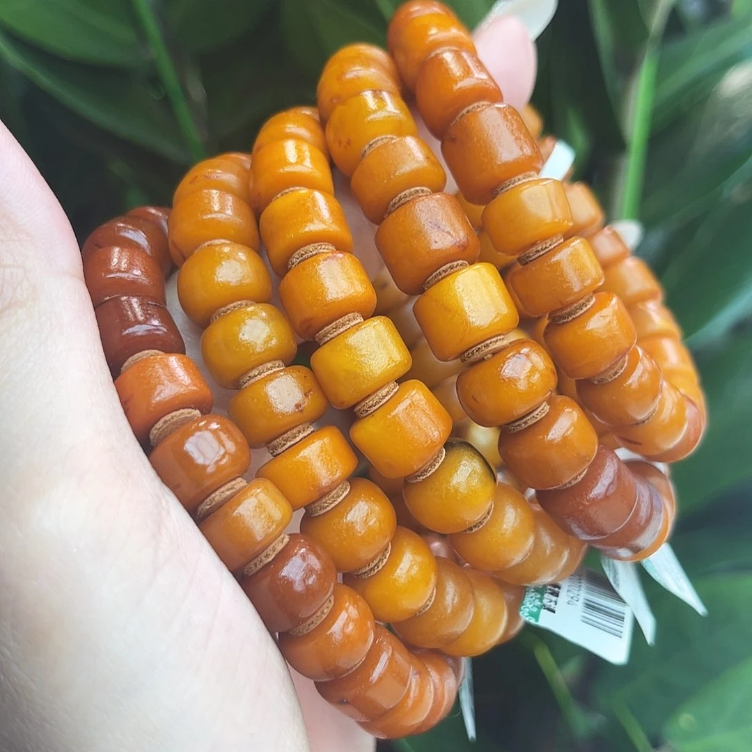 未镶嵌琥珀手链10-11 m多样性发其一(微瑕）