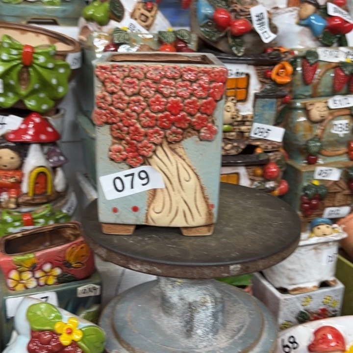 紫砂花盆粗陶材质多肉花盆