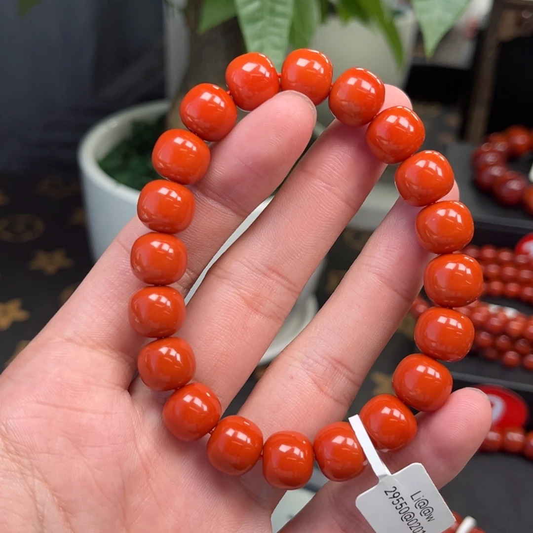 南红玛瑙未镶嵌手链保山冷水河老型手串11+