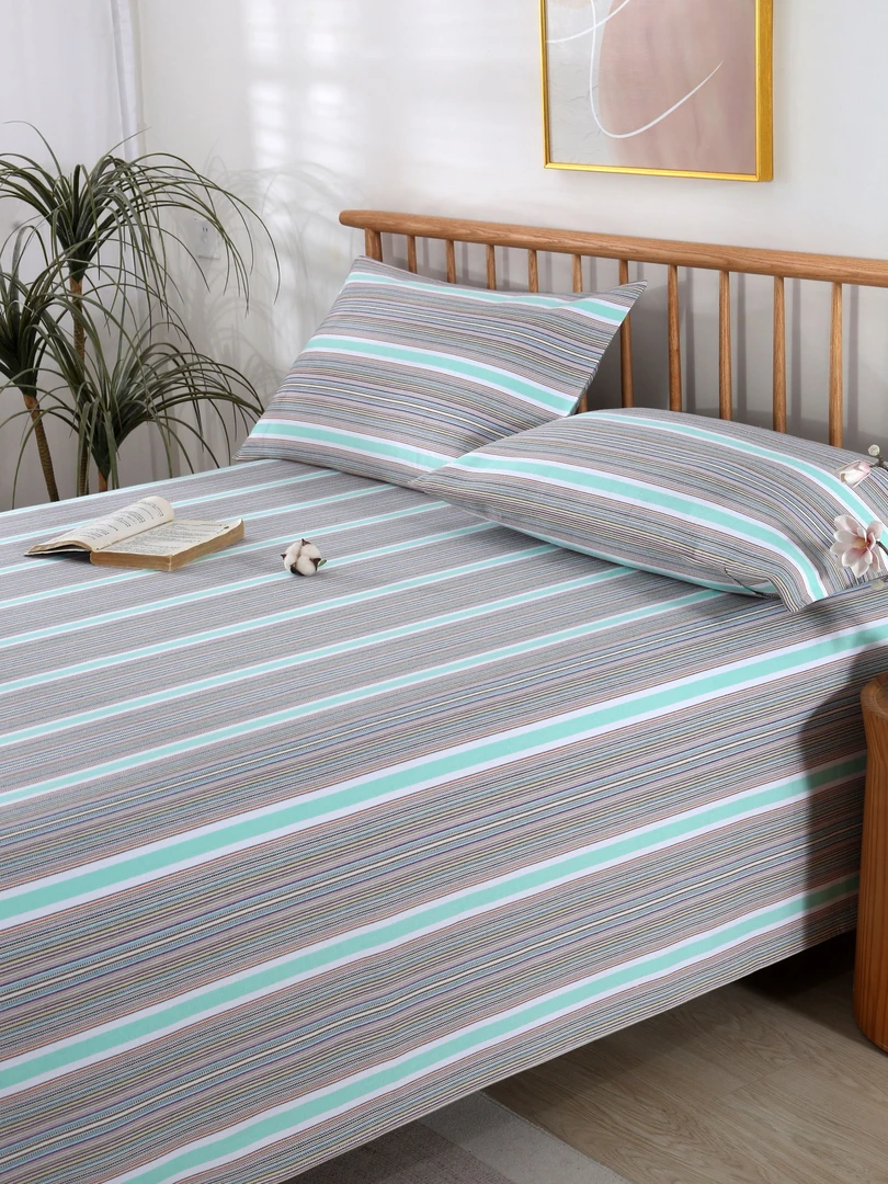 1.8m/2m/2.2m床山东非遗特厚纯棉老粗布10股32支细纱软凉席三件套