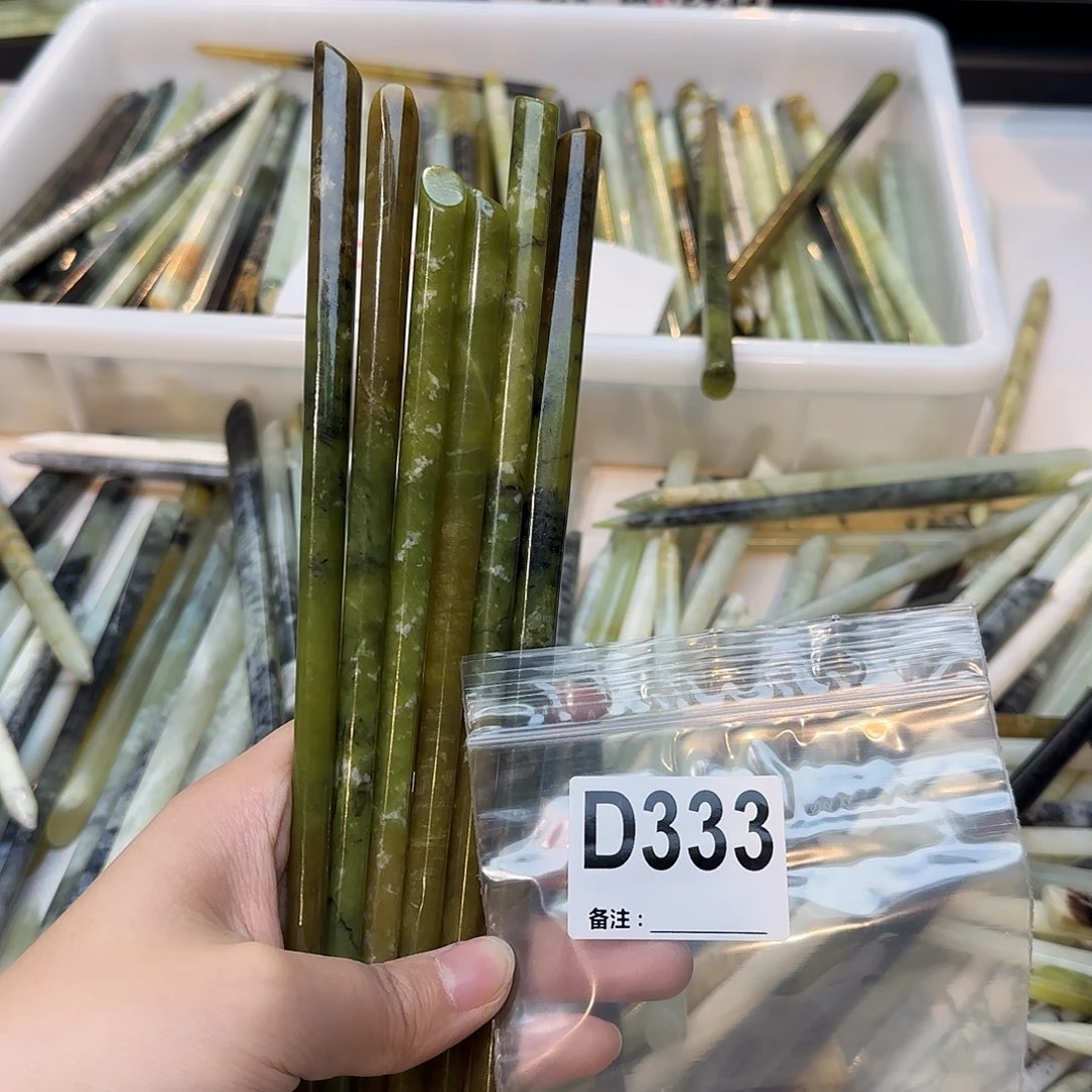 龙***量未镶嵌蛇纹石玉发饰