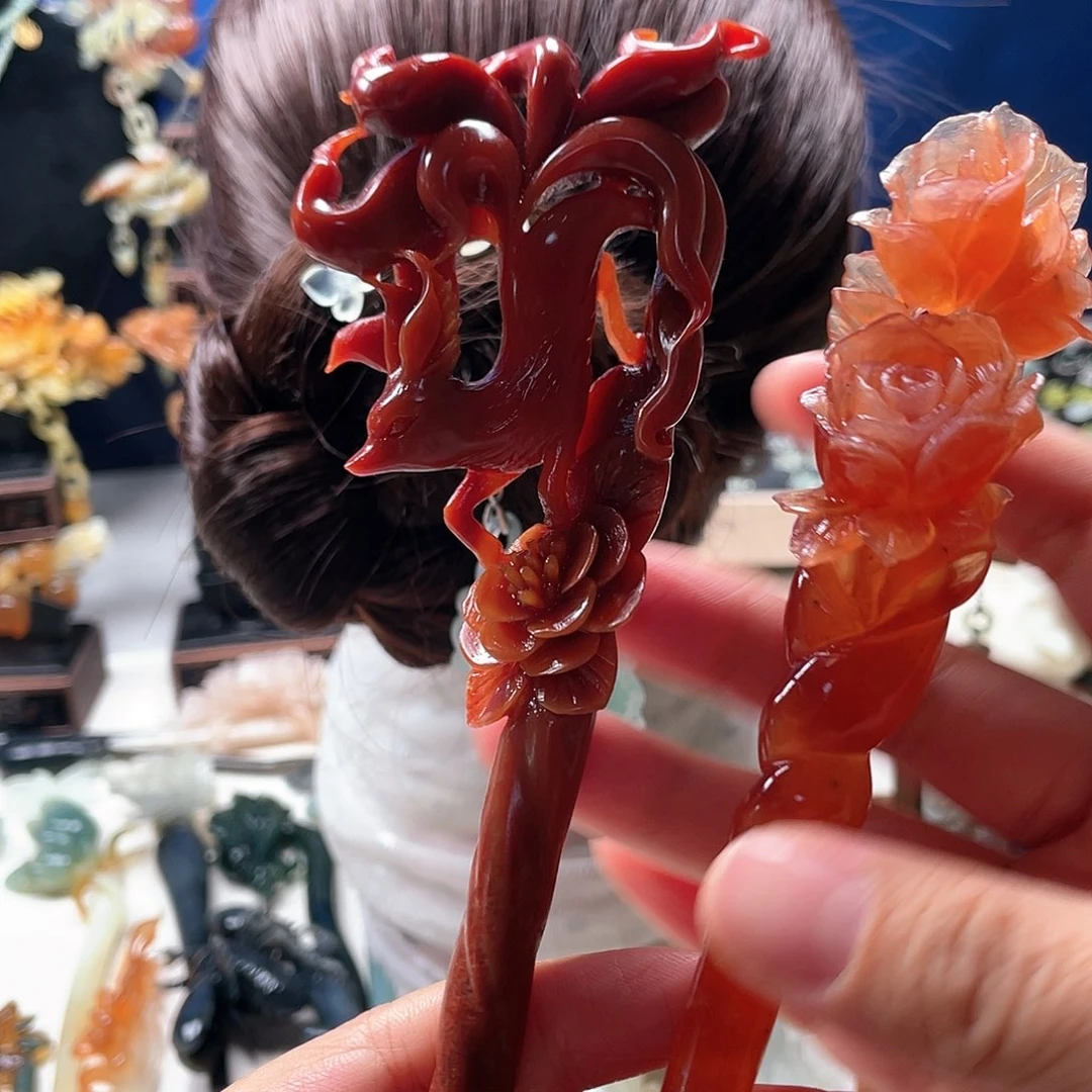 【闪购商品】未镶嵌岫玉发饰鱼*