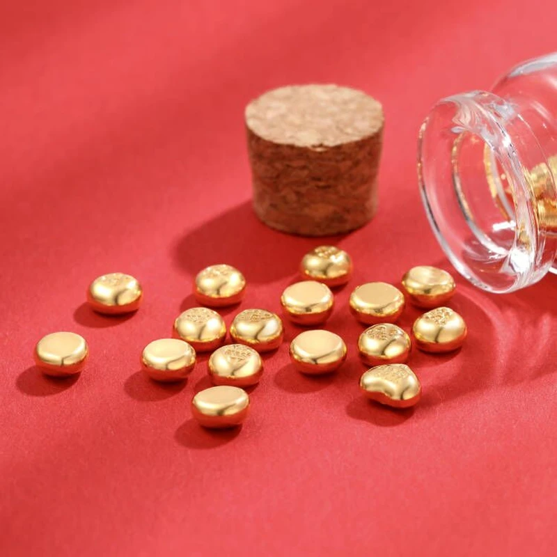 金豆1g足金999黄金1克金豆子投资金实心小金豆豆送好友送礼保值