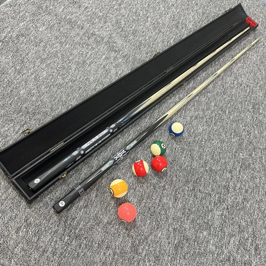 末将一体通杆机雕手工台球杆小头中式黑八斯诺克美式九球台球杆