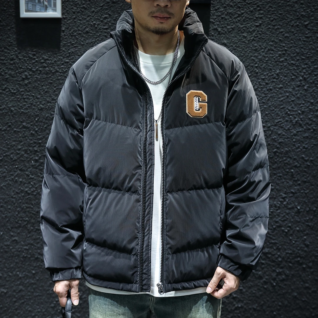 北面腰果花90%白鸭绒立领短款羽绒服男冬季宽松潮牌保暖秋冬外套