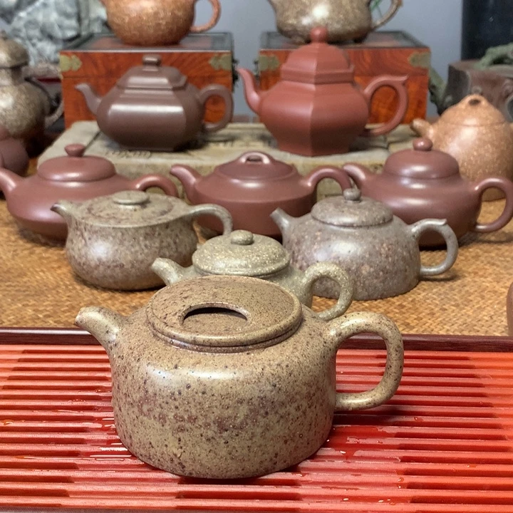 紫砂茶壶麻子段牛盖