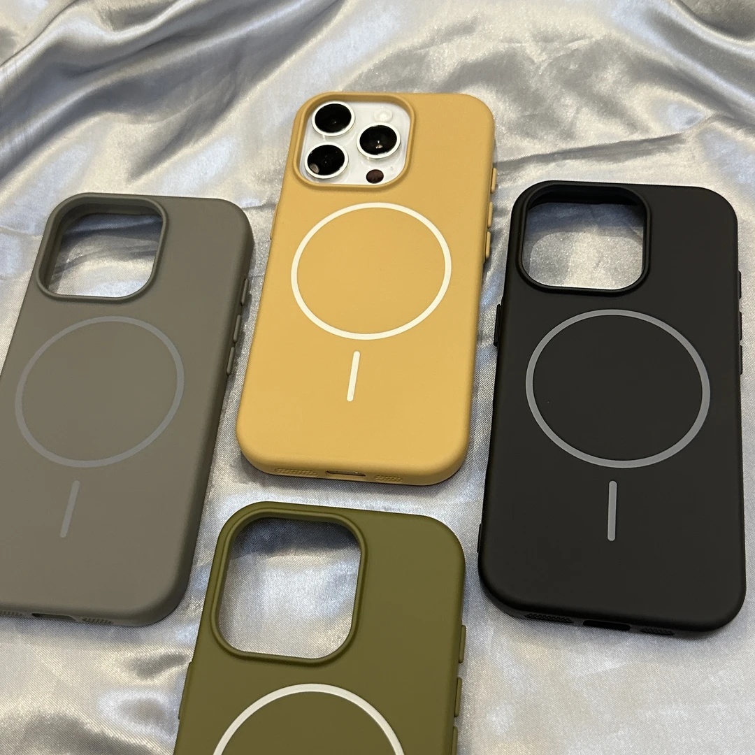 新款肤感细圈磁吸适用苹果16promax手机壳iPhone15/14/13硅胶12软