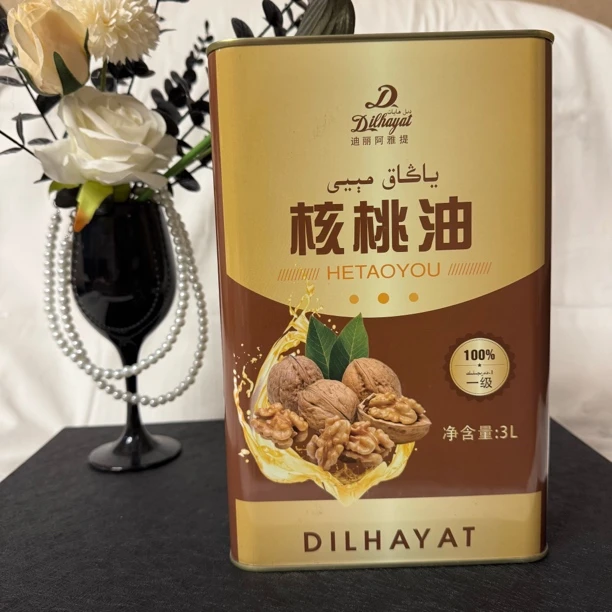 D-迪丽阿雅提新疆一级物理压榨纯核桃油核桃油3L，和田优质核桃
