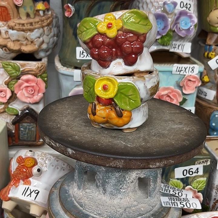 紫砂花盆粗陶材质多肉花盆