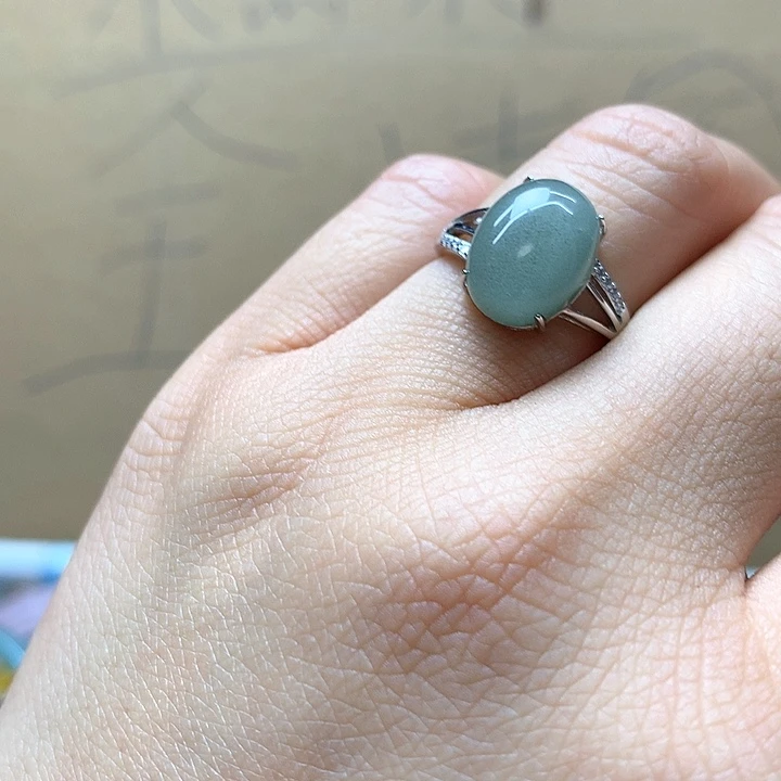 水晶水晶戒指银S925镶嵌