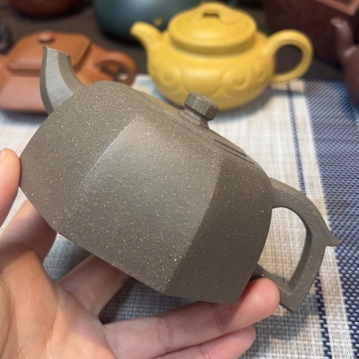 紫砂茶壶八方，青段，容量220毫升