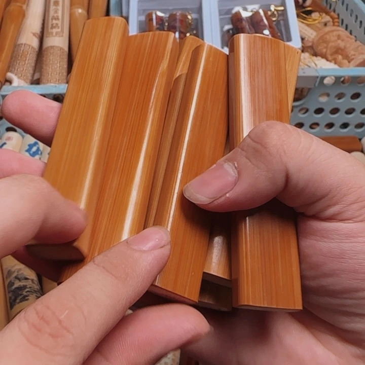 实心竹红皮扁料火机