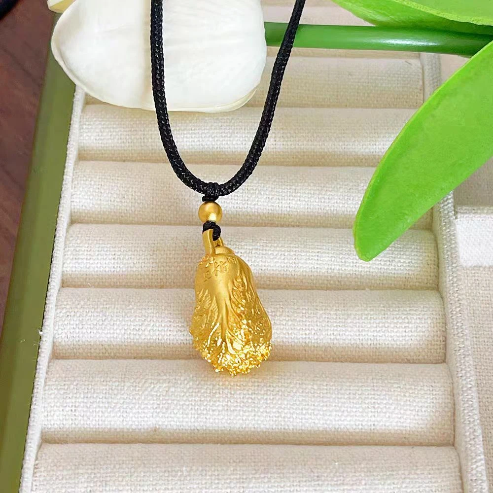 合金吊坠 白菜百财吊坠 气质时尚百搭 精美素款实心项坠