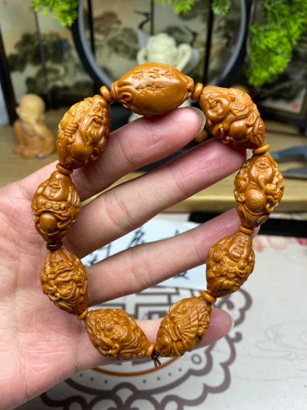 橄榄核雕工艺手串群仙会 5119