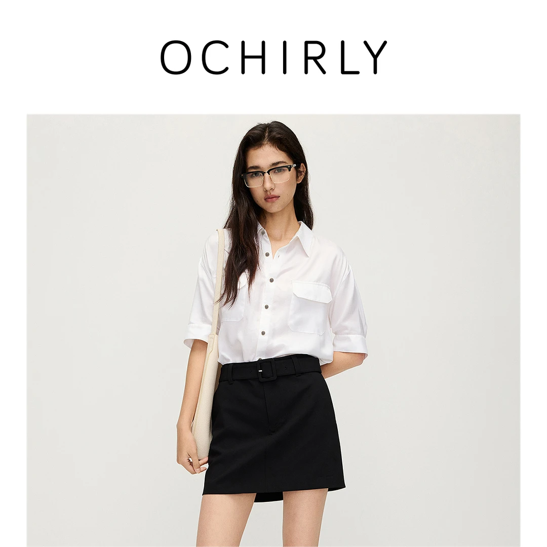 【商场同款】OCHIRLY欧时力 雪纺假两件连衣裙25夏新款流光风