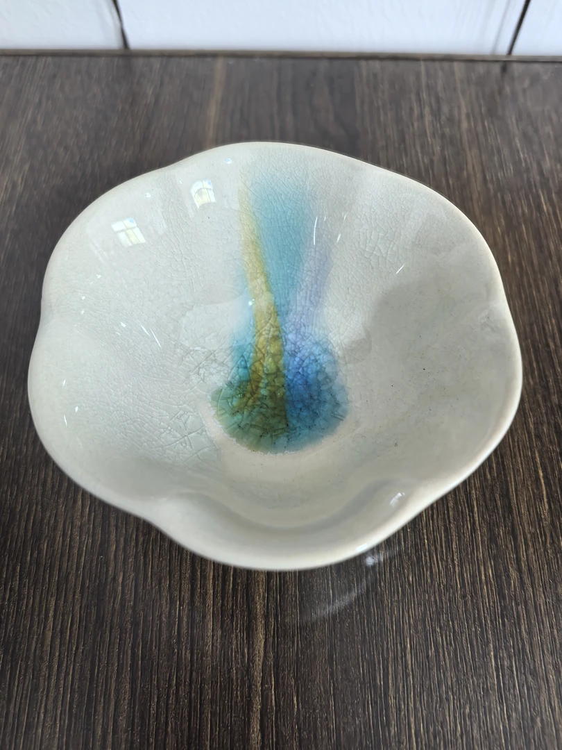 牙舟张之陶创意点彩冰裂陶瓷手绘主人茶盏品茗杯茶杯冰裂纹主人杯