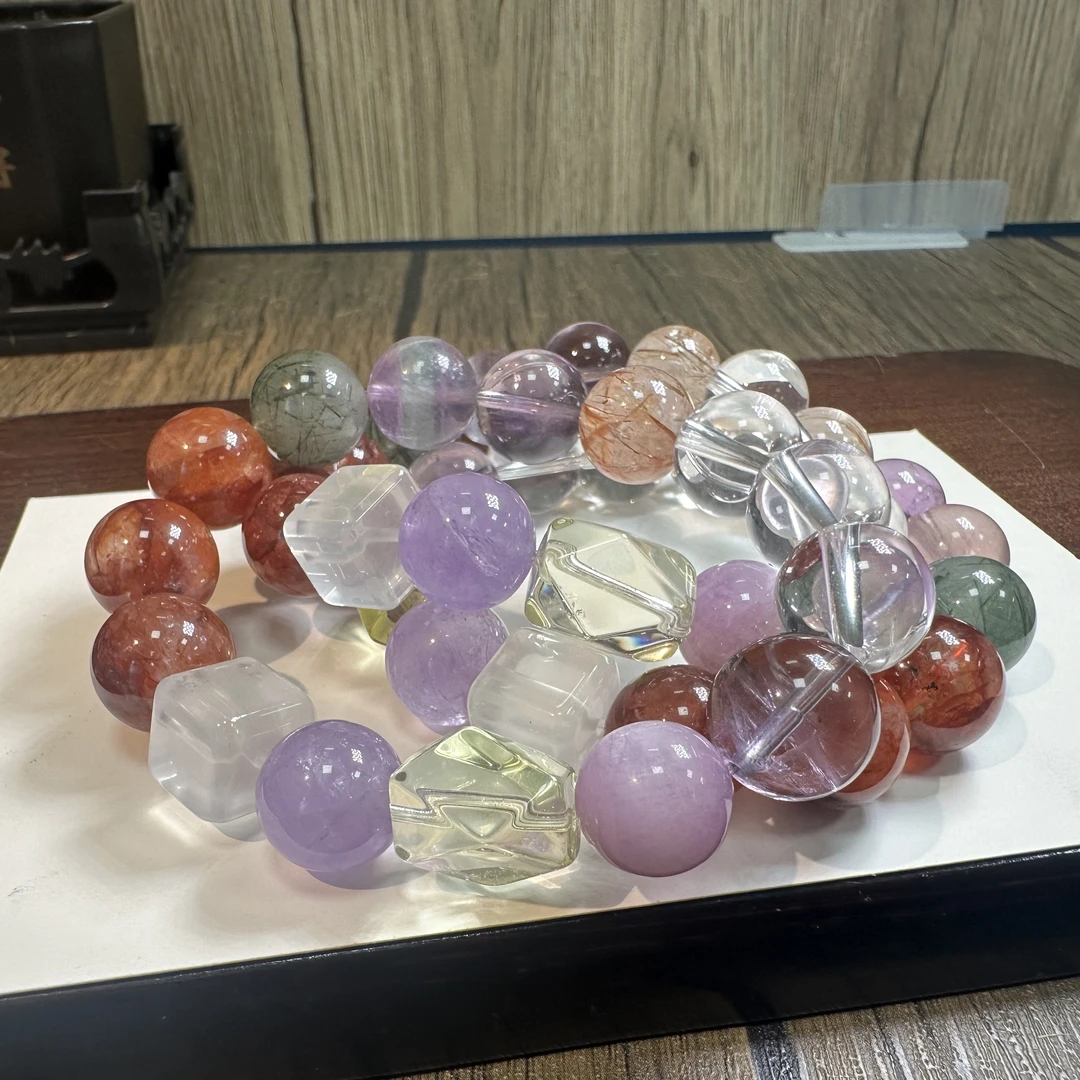 【书记甄选】天然原创水晶“绮霞集” 多样性发一件 约12-14mm 3670CF