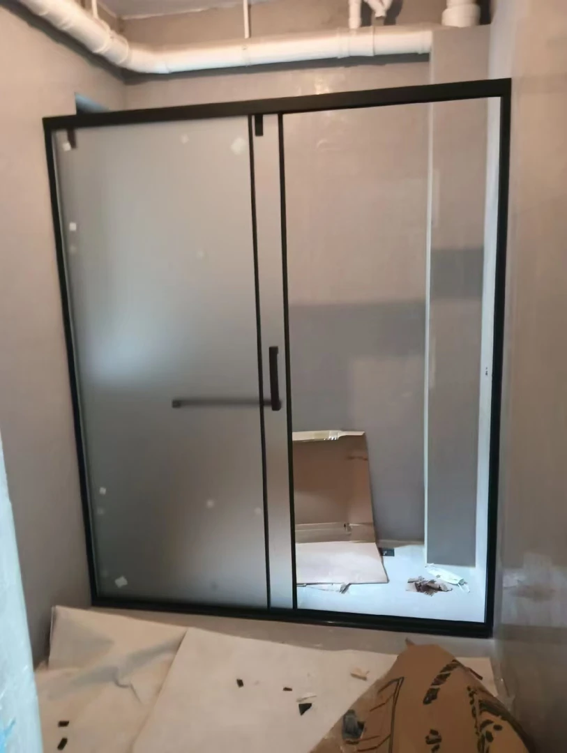 淋浴房隔断玻璃门淋浴隔断卫生间隔断浴室干湿分离隔断玻璃推拉门