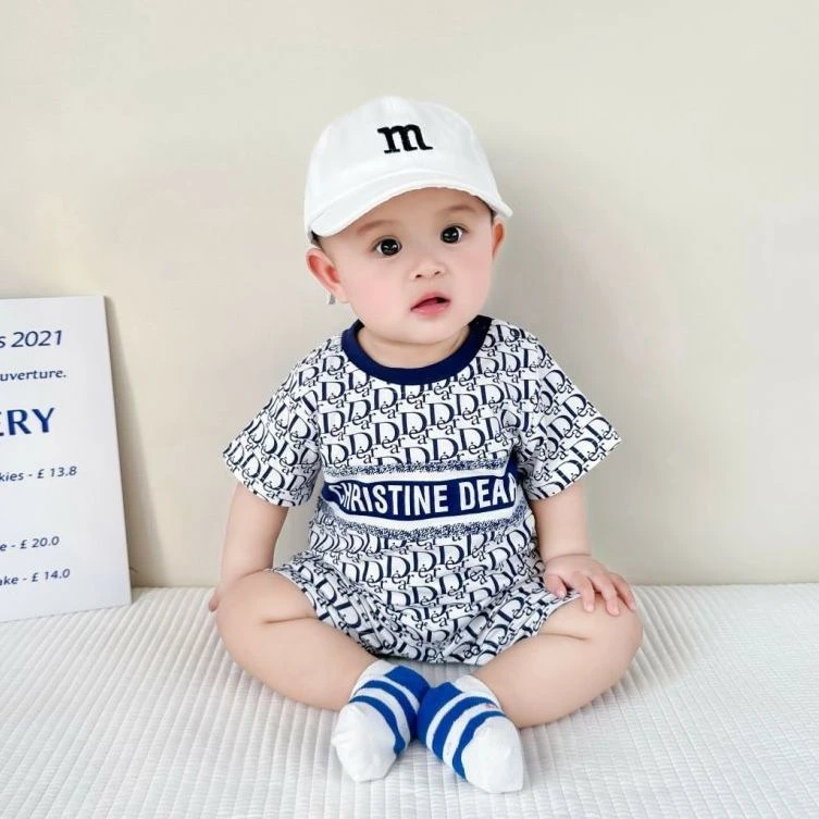 婴幼儿连体衣夏装男宝宝短袖可爱超萌哈衣韩范夏季外出服新生儿潮