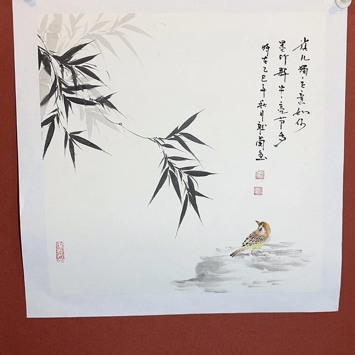国画听兰老师花鸟