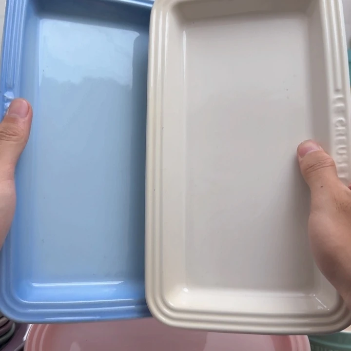 瓷片微瑕2个长鱼盘