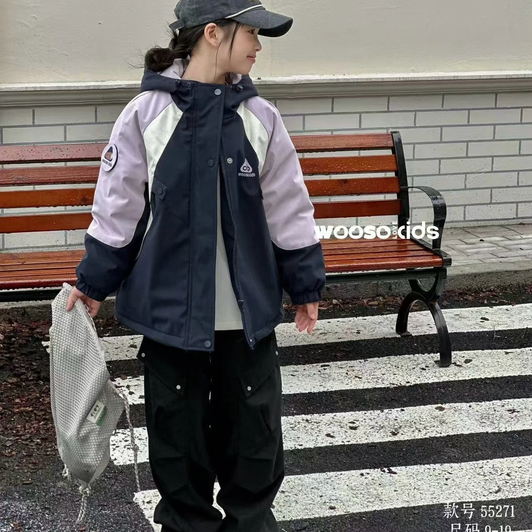 5271儿童拼色棉服