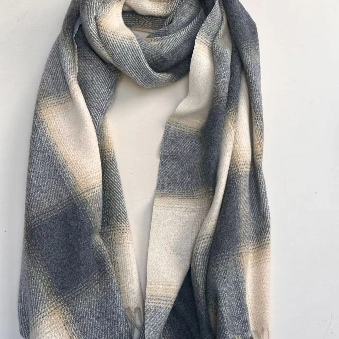 N315【英伦冷格】180*70高级感搭配衬衫领巾气质感围巾