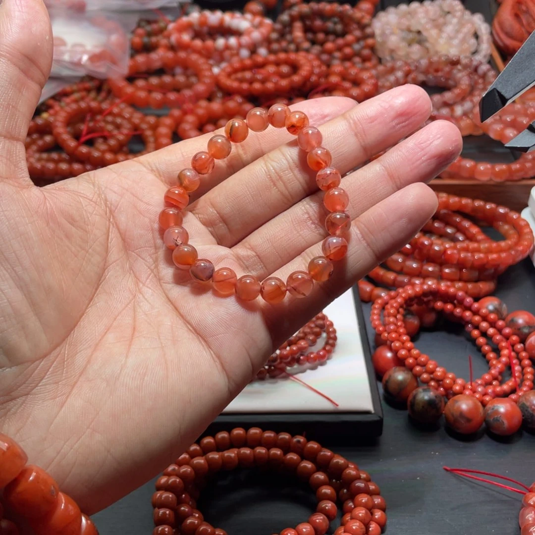 南红玛瑙手链未镶嵌