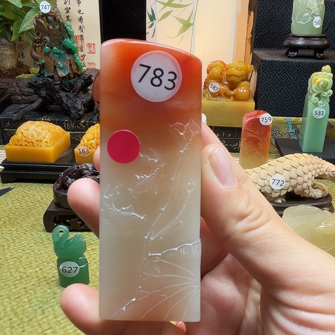 寿山石印石博弈雕刻8