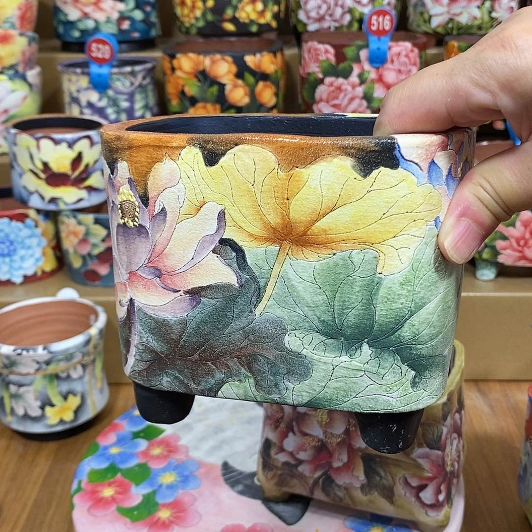 欧**荆景德镇精品云茜美盆