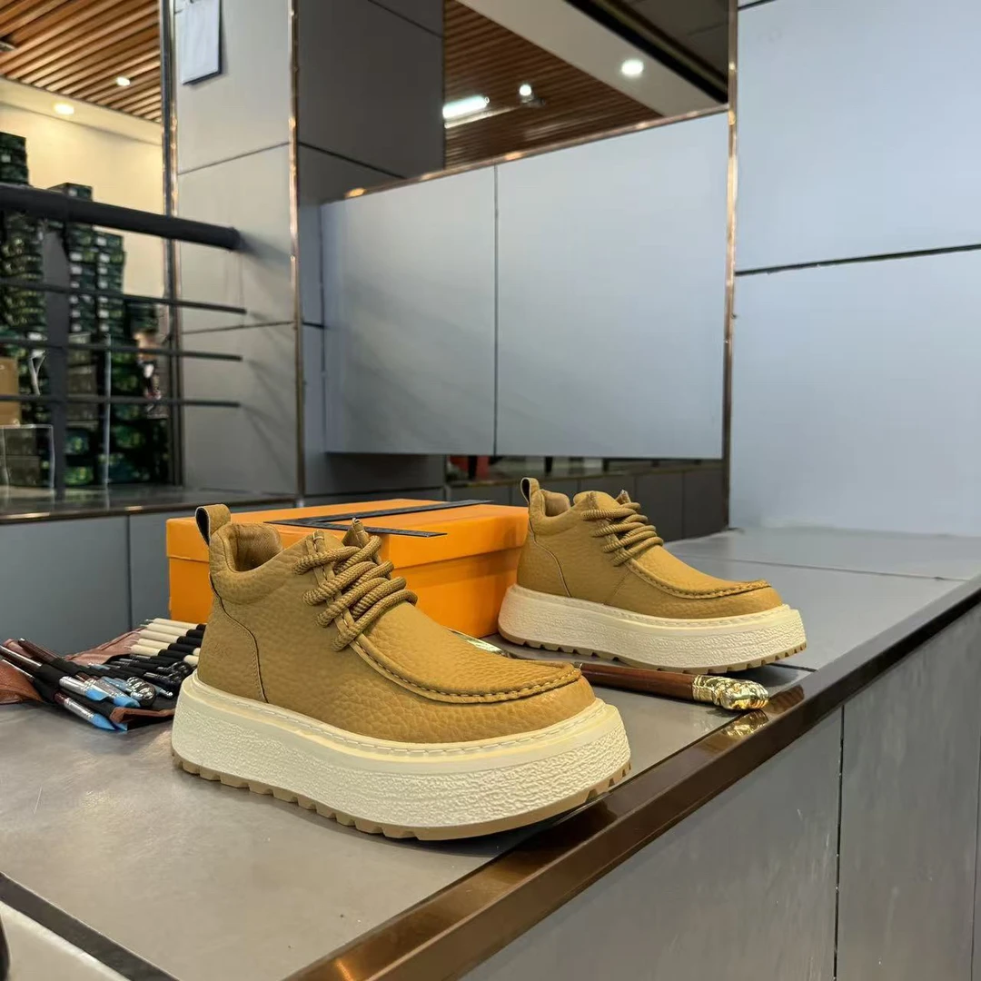 新款男士厚底保暖百搭高帮休闲运动潮流韩版鞋