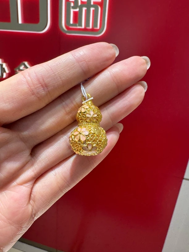 足金999吊坠5D工艺葫芦吊坠