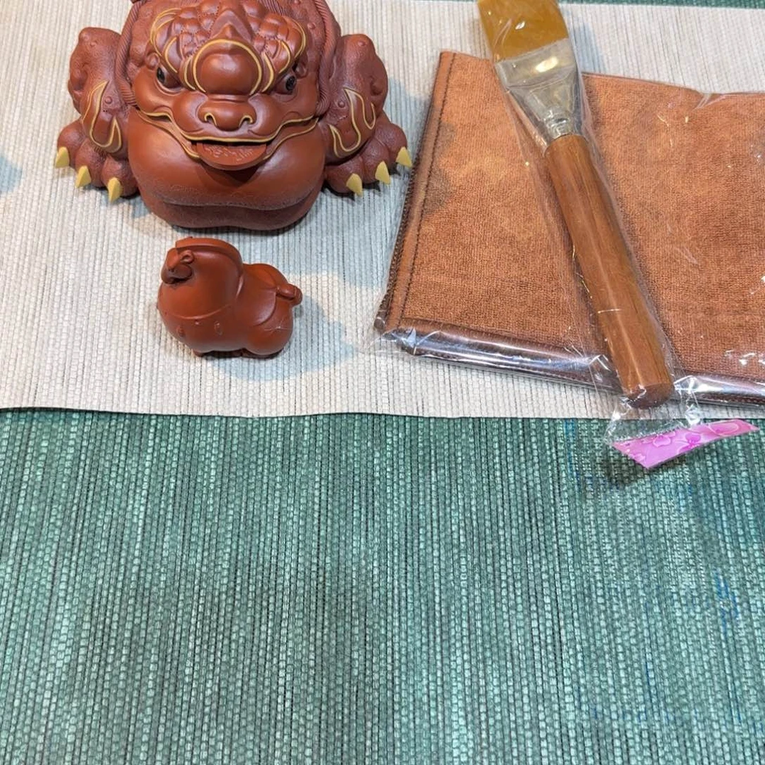 小***明紫砂茶宠紫砂描金金蝉