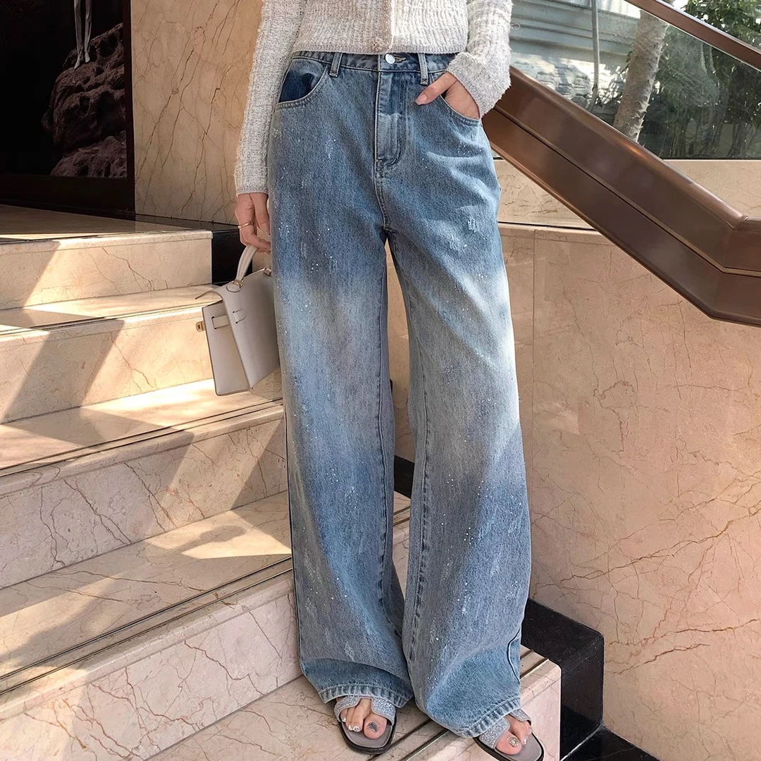 “Buling满天星牛仔”我宣布封神一周穿五次！重磅渐染贴钻牛仔裤